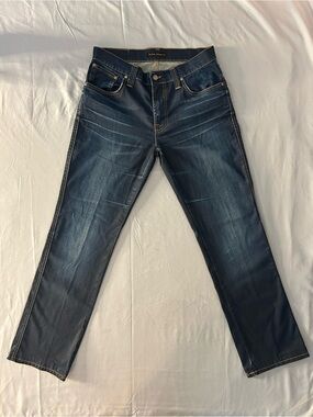 Nudie Jeans Slim Jim Glacier Indigo Jeans W33 L34 Organic Cotton